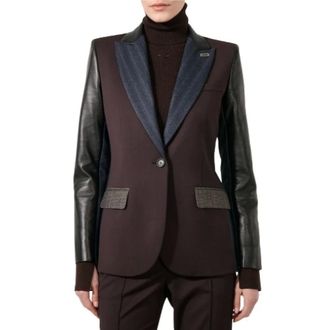 Barbara Bui Blazer - Dames - Jassen - Bruin - Maat: M Leer