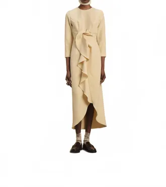 Kika Vargas Genzebe Dress In Butter