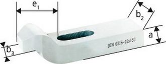 Format Brida Acodada, Ancho De Griya : 11 Mm, Largo Total 100 Mm, Para Tornillos M10, A : 15 Mm, B2 : 30 Mm, B3 : 15 Mm, E1 : 36 Mm, Largo De La Griya : 32 M