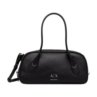 A|X Armani Exchange Gestructureerde Handtas met Handvat - Dames - Handtassen - Zwart - ONE Size - Polyester - Tassen
