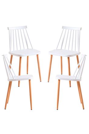 Regalos Miguel Regalos Miguel - Packs Sillas Comedor - Pack 4 Sillas Bik - Blanco