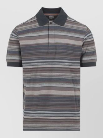 Paul Smith textured stripe shirt polo collar