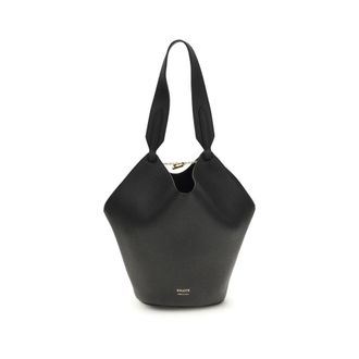 Khaite Black Calf Leather Bos Taurus Shoulder Womens Bag