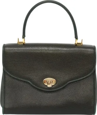 Bally Khaki Leather Handbag (Pre-Owned)