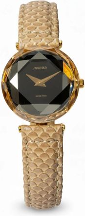 Jowissa Cubic Zirconia J6.053.S Watch - Dames - Horloges - Beige - ONE Size - Leer - Accessoires
