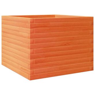 Berkfield Home Garden Planter Wax Brown 60x60x45.5 cm Solid Wood Pine