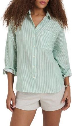 Alex Mill Jo Double Gauze Shirt in Green/White at Nordstrom Rack, Size Xx-Small