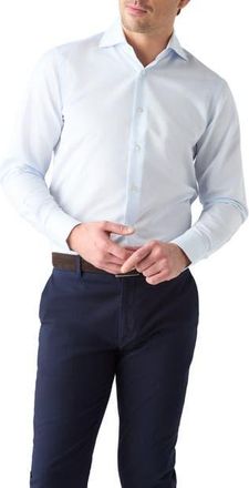 Robert Talbott Kingsley Medium Twill Stripe Shirt in Contemporary fit in Light Blue at Nordstrom, Size 15.5 - 34