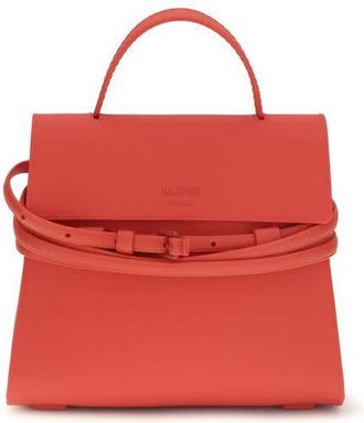Moschino Tie Me Top Handle Bag Red