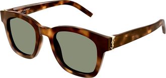 Saint Laurent SL M124 Asian Fit 002 Mens Sunglasses Tortoiseshell Size 49 - Free RX Lenses - Free RX Lenses