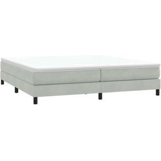 vidaXL Letto a Molle senza Materasso Grigio Chiaro 200x210 cm Velluto vidaXL