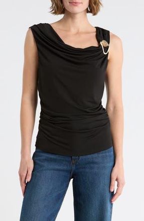Socialite Hardware Ruched Top in Black at Nordstrom Rack, Size X-Small