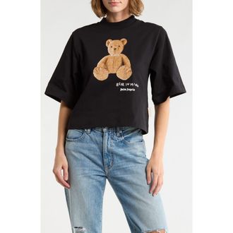 Palm Angels Bear Logo Graphic T-Shirt in Black at Nordstrom Rack, Size Small