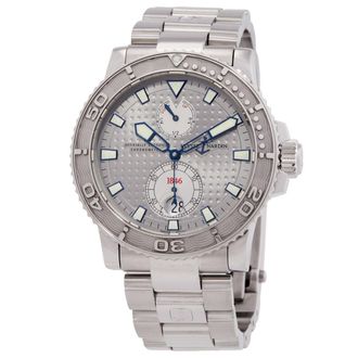 Ulysse Nardin Pre-owned Ulysse Nardin Maxi Marine Diver Chronometer Automatic Silver Dial Stainless Steel Mens Watch 263-33-7