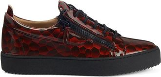Giuseppe Zanotti Frankie double-zip low-top sneakers - men - Polyurethane/Rubber - 40 - Red