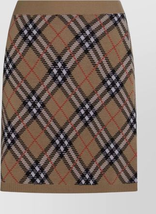 Burberry wool check ribbed mini skirt