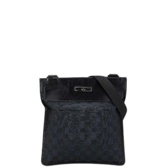 Gucci Pre-owned Cross Body Bags, female, Black, Size: ONE SIZE Pre-owned GG Canvas Shoulder Bag