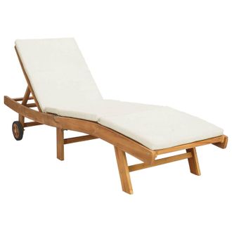 vidaXL Tumbona Marr&oacute;n Y Crema Poli&eacute;ster Vidaxl