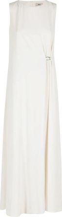 Herno Lange Jurk - Dames - Maxi kleedjes - Wit - S - Leer - Kleedjes
