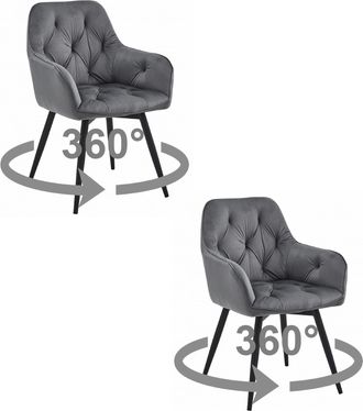 OEM Silla Jork360 - Terciopelo Gris Oscuro / Patas Negras X 2