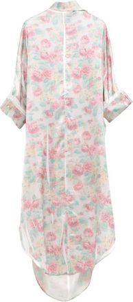 Acne Studios Kleedjes, Dames, Veelkleurig, S, Floral Printed Shirt Dress