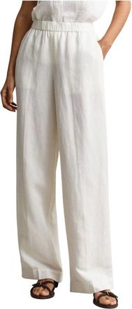 GANT Broeken, Dames, Wit, S, Linnen, Linnen Blend Broek
