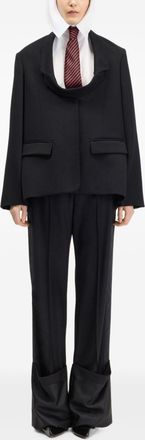 Jean Paul Gaultier Wool Boxy Blazer - Black