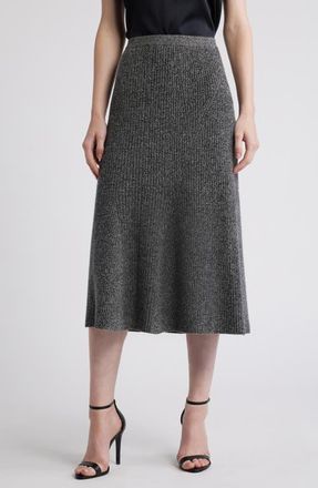 Kobi Halperin Femi Knit Cashmere Blend Skirt in Heather Black at Nordstrom, Size Xx-Large