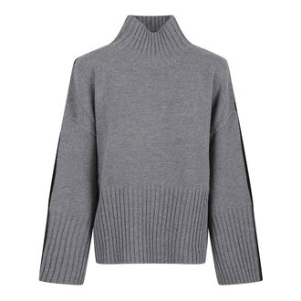 Pinko Turtlenecks, female, Gray, Size: XS Womens Clothing Sweater Grey Aw25