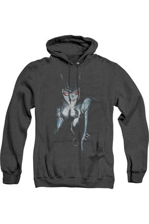 Gildan Batman 685 Cover Adult Heather Hoodie / Hooded Sweatshirt