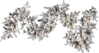 Beliani Guirnalda De Navidad Blanco Material Sint&eacute;tico Led 180 Cm Pl&aacute;stico Decoraci&oacute;n Artificial Sundo