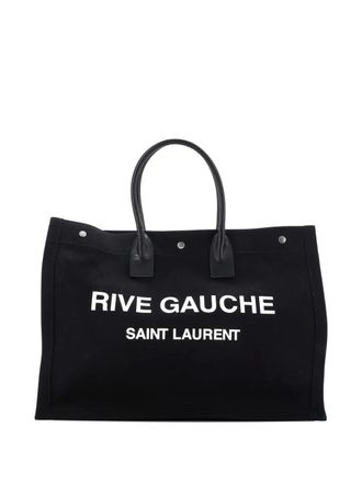 Saint Laurent Rive Gauche Shopper Camo Canvas Large tote bag - Nero