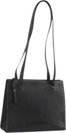 Chanel Pre-owned Shoulder Bags, female, Black, Size: ONE SIZE Pre-owned Vintage Tote Bag
