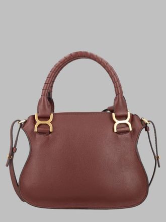 Chlo&eacute; Womens Leather Shoulder Bag Marcie Brown
