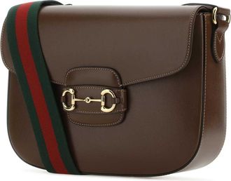 Gucci Mens Brown Leather 1955 Horsebit Shoulder Bag Borse A Tracolla