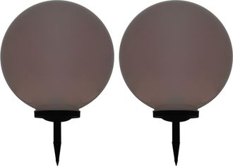 vidaXL L&aacute;mparas Solares Esf&eacute;ricas De Exterior 2 Uds Led Rgb 50 Cm Vidaxl