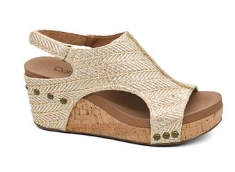 Corkys Footwear Womens Carly Wedge Sandal In Beige