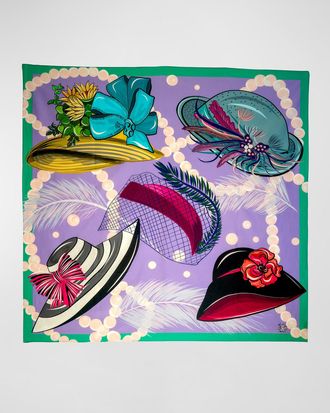 Mila & Such Fabulous in a Hat Graphic-Print Scarf