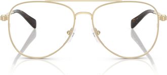 Michael Kors 0mk3089 Classic Aviator Eyeglasses with Gold Finish