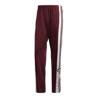 adidas Mens adidas originals Side Retro Casual Sports Pants/Trousers/Joggers Autumn Dark Red DH5752