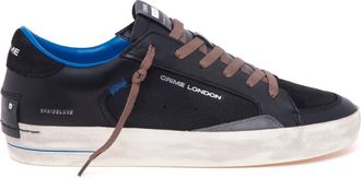 Crime London Skate Deluxe - Heren - Sneakers - Zwart - 45 EU - Leer - Schoenen
