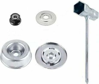 OEM Kit De 4 Piezas De Repuestos Y Accesorios Para Desbrozadoras Stihl Fs55, Fs56, Fs120, Fs130, Fs130r, Fs200, Fs200r Y Fs250: Cuchilla Met&aacute;lica De Alta 