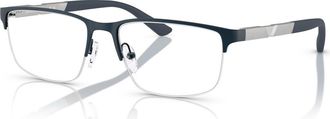 Emporio Armani 56mm Rectangle optical glasses in Blue at Nordstrom