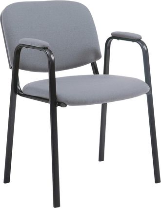 Clp Silla con patas de metal y asiento en Tela Gris
