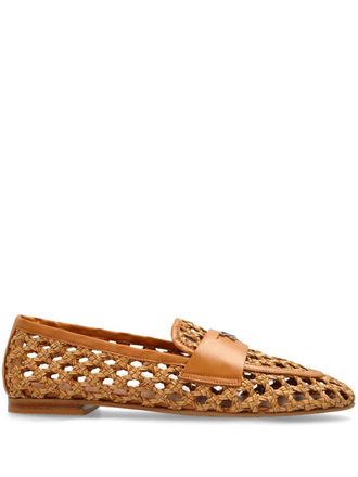 Casadei open-detailed loafers - women - Rubber - 37 1/2 - Brown