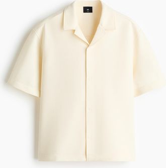 H&M Freizeithemd in Loose Fit - Weiss