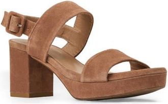 Aquatalia Melly Weatherproof Platform Sandal in Clay Suede at Nordstrom, Size 10.5