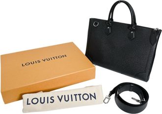 Louis Vuitton Ardoise Black Taiga Leather Briefcase Shoulder Bag (Pre-Owned)