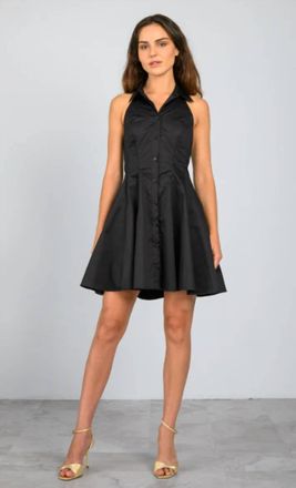 Lavender Brown Zoya Mini Dress In Black