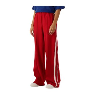 Notre-V Nv-Gita Wijde Broek - Dames - Broeken - Rood - Maat: L Poliester